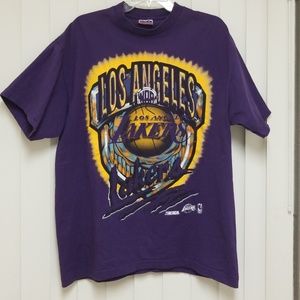 Vintage Los Angels Lakers men's purple TRENCH XL